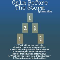 a poster with the words calm before the storm