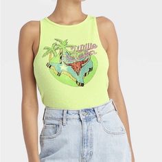 Brand New Without Tags Willie Nelson Tank Top Neon Green Color Neon Green Color, Artist Shirts, Chevron Top, Green Tank Top, Willie Nelson, Muscle Tank Tops, Forever21 Tops, Black Tank, White Tank