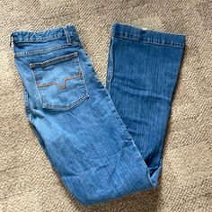 Kimes Jennifer’s 10/34, Worn 3 Times Ranch Women, Kimes Ranch Jeans, Kimes Ranch, Country Outfits, S 10, Christmas List, Flare Jeans, Wide Leg, Color Blue