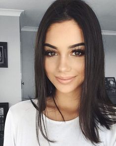 Darkest Brown Hair Color Makeup Tip, Dark Brown Hair, Beautiful Makeup, Pretty Face, Skin Makeup, Makeup Inspiration, Wedding Makeup