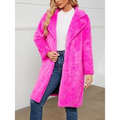 Season:Winter,Fall; Fabric:Faux Fur; Sleeve Length:Long Sleeve; Look After Me:Machine wash; Gender:Women's; Style:Casual,Street Style; Elasticity:Micro-elastic; Occasion:Daily Wear,Vacation,Street,Going out; Outerwear Length:Long; Placket:Open Front; Fit Type:Regular Fit; Function:Warm,Breathable; Pattern:Plain; Design:Fleece Lined; Neckline:Turndown; Outerwear Type:Teddy Coat,Fleece Jacket; Front page:FF; Listing Date:10/28/2023; Production mode:External procurement; Print Type:non-printing Puffy Jacket Women, Faux Fur Long Coat, Fur Long Coat, Long Faux Fur Coat, Coat Suit, Fur Jackets, Heated Jacket, Fleece Jacket Womens, Long Winter Coats