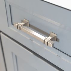 an image of a drawer handle on a cabinet