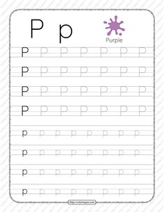 the letter p worksheet for children to practice their handwriting and writing skills,