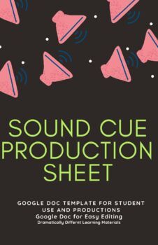 the sound cue production sheet for google docs