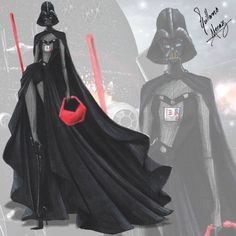 darth vader and stormtrooper from star wars are depicted in this drawing