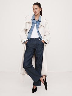 Saw this on Banana Republic: Regenerative Farming, Androgynous Outfits, Petite Shorts, Androgynous Fashion, 90s Inspired, Bottom Clothes, Denim Fabric, The Land, Straight Jeans