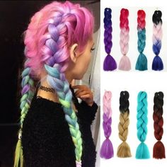 Specification: Style:Ombre Braiding Hair Kanekalon Jumbo Braid Hair Extension For Twist? Material:100% Kanekalon Fiber for Twist Braiding? Length:24 Inches Net Weight: 95g Pack: 1Pcs Color:Natural Black To Dark Blonde,Natural Black To Wine Red,Black PiLELINTA Blue Three Colors,Red PiLELINTA To Light PiLELINTA,Red PiLELINTA To Sky Blue,Light PiLELINTA To Purple,Ash Blonde,Dark Purple To Light Purple,Light PiLELINTA,Cyan-blue,10 Color Available Feature: Hair Material: Jumbo Braiding Hair High Temp Kanekalon Jumbo Braid, Jumbo Braiding Hair, Synthetic Braiding Hair, Braiding Hair Extensions, Types Of Hair Extensions, Dye Ideas, Ponytail Hair Extensions, Braids With Extensions, Braid In Hair Extensions