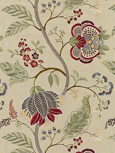 an image of a floral pattern on fabric