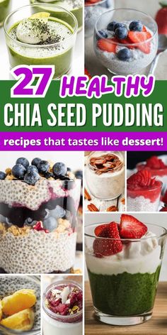 the cover of 27 healthy chia seed puddings