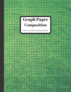 a green book cover with the title graph paper composition on it's front page