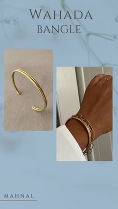 Wahada, means 'unity' in Arabic. To unify is to enjoin together- to bring into harmony and oneness.Simplicity meets elegance in this minimal bracelet. It features two parts conjoined as one, echoing it's Arabic meaning- 'unity'. 2.5” diameter, adjustable Solid brass Handcrafted artisan quality Learn about brass jewelry care tips here. Minimalist Gold Bracelet With Oyster Design For Formal Occasions, Minimalist Gold Oyster Bracelet For Formal Occasions, Modern Adjustable Double Band Bracelets, Timeless Adjustable Double Band Jewelry, Everyday Modern Metal Bangle, Modern Gold Metal Bracelet As Gift, Modern Double Band Jewelry For Everyday, Minimalist Stainless Steel Bangle For Formal Occasions, Modern Adjustable Double Band Jewelry