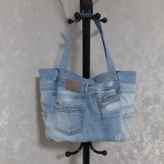 Blue large denim bag Jean hobo tote bag Casual market bag of | Etsy Trendy Denim Blue Hobo Tote Bag, Medium Wash Denim Tote Bag, Denim Hobo Bag With Large Capacity, Denim Large Capacity Hobo Tote Bag, Denim Hobo Bag Large Capacity Tote, Denim Tote Bag With Zipper Pocket, Denim Tote Bag For Summer, Trendy Recycled Denim Bags For Daily Use, Denim Tote Shoulder Bag For Summer