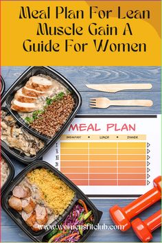 meal plan for lean muscle gain a guide for women