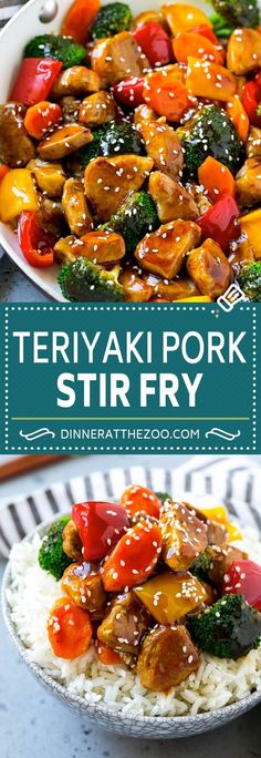 teriyaki pork stir fry with broccoli and carrots