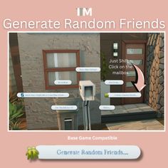 🤝🏾 [Mod Release] Generate Random Friends | ImTashaMonet Sims 4 Work From Home Jobs, Sims 4 Influencer Mod, Ts4 Gameplay Mods, Sims 4 Phone Mod, Sims Barbie, Ts4 Lots, Sea Fashion, Ts4 Mods, Sims 4 Cheats