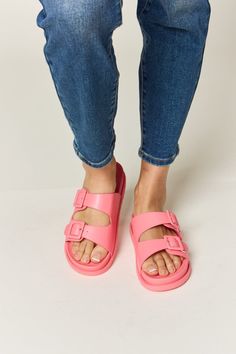 Legend Double Buckle Open Toe Sandals - Sydney So Sweet Stylish Footwear, Open Toe Sandals, Toe Sandals, The Double, Toe Designs, Warm Weather, Open Toe, Fashion Forward, Heel Height