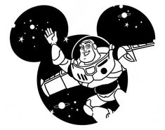 mickey mouse flying through the air with his arms in the air and stars around him