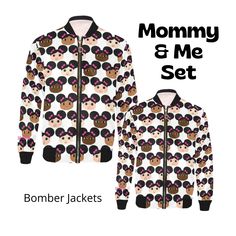 PICK ADULT SIZE AND CHILD SIZE Look Cute together in your matching Mommy & Me Cocoa Cutie Bomber Jackets. Each Set includes One Mommy/Adult Women's Bomber Jacket and One Matching Child Bomber Jacket Please Be Advised. Process Time up to 5 Business Days. Shipping is 7-15 Business Days. Free Name Personalization. For Personalization, put name and jacket size in special instruction box on checkout page. Email will be sent for confirmation. Personalized items are FINAL SALE. No refunds, exchange Afro Puffs, Different Skin Tones, Afro Puff, Fashion People, Womens Size Chart