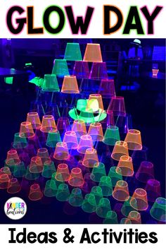 glow day ideas and activities for kids to do with the light up toys in the dark