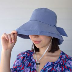 Bucket Hat, Bucket Hat for Women, Wide Brim Sun Hat, Cute Beach Hats, Spring Summer Hat, Adjustable Size Sunhat /w Bow and Drawstring Ties, Gift for Her This summer hat has a 4.3 inch wide brim for a good sun protection UV UPF. Features a flattering bowknot and removable & adjustable drawstring for windy days. Variety colors to choose from, more colors are coming soon. It is elegant accessory for garden and beach parties or other events. Made of premium quality durable cotton polyester fabric. O Adjustable Fit Bucket Hat With Flat Brim For Summer, Adjustable Fit Flat Brim Bucket Hat For Summer, Summer Bucket Hat With Adjustable Fit And Flat Brim, Spring Adjustable Fit Bucket Hat, Adjustable Fit Spring Bucket Hat, Adjustable Lightweight Sun Hat For Spring, Adjustable Brimmed Sun Hat For Spring, Lightweight Adjustable Spring Sun Hat, Adjustable Solid Bucket Hat For Summer