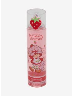 Strawberry Shortcake Strawberry Body Spray | Hot Topic Stuff To Want For Christmas, Cheap Stuff For Christmas, Pink Themed Gifts, Cute Kawaii Gifts, Cutecore Stuff On Amazon, Strawberry Shortcake Hot Topic, Preppy Items Products, Strawberry Body Oil, Cute Beauty Products