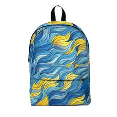 The backpack is 11.81"x18.11x5.12" (30cm X 46cm X 13cm) Made of 15.5 oz. Soft Nylon .: Lightweight and waterproof .: Adjustable shoulder straps Blue School Bag With Zipper Closure, Blue School Bags With Zipper Pocket, Blue Backpack With Zipper For Daily Use, Blue Backpack For Daily Use With Zipper Closure, Blue Backpack With Zipper Closure For Daily Use, Blue Backpack With Zipper Closure, Blue Backpack Style Shoulder Bag With Zipper Pocket, Light Blue Backpack With Zipper Closure, Blue Shoulder Bag Backpack With Zipper Pocket