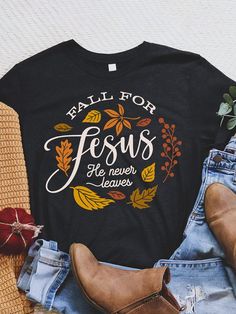 Fall For Jesus, Design Tape, Faith Clothing, Holy Shirt, Tops Online, Tshirt Design, Christian Clothing, Polyester Top, Unique Designers