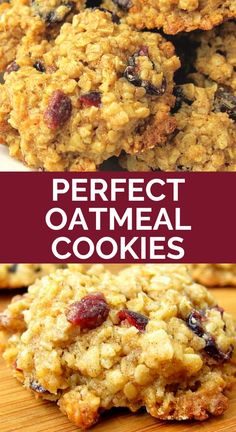 oatmeal cookies with cranberries and raisins in the middle