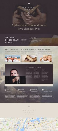 the website design for christian church