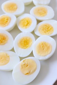 hard boiled eggs on a plate ready to be eaten