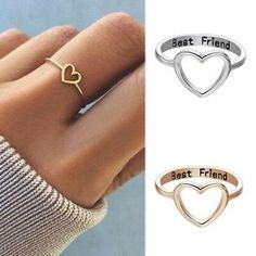 Anillo de la Amistad Amor Corazón Bbf mejor amigo anillo anillos para dedo para Mujer US 7 | eBay Cute Friend Rings, Friendship Rings For 3 Best Friends, Friendship Rings For 5, Match Rings For Best Friends, Cheap Blue Friendship Bracelets For Best Friend, Bff Rings 3, 3 Bff Rings, Cute Rings For Best Friends, Bff Rings For 2 Cheap