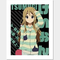 an anime character with long hair wearing a striped shirt and blue jeans, standing in front of