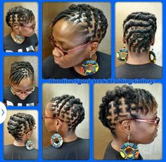 @Necijones Small Dreads, Short Locs, Beautiful Gray Hair, Dreads Styles, Updo Hairstyles