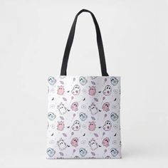 Spirits in Blooms Halloween Cute Pattern Tote Bag | Zazzle Halloween Cute, Tote Pattern, Tote Bag Pattern, Wax Seals, Cute Pattern, Note Pad, Party Invitations