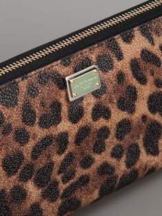 DOLCE & GABBANA - leopard print wallet 4 Leopard Prints, Beautiful Accessories, Mk Purse, Fashion D, The Black Label, Cheetahs, Designer Wallets, Leather Wallets