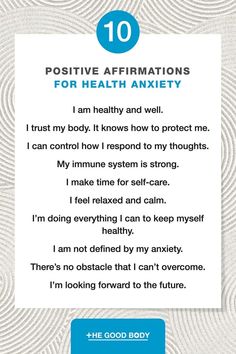 Reassuring Affirmations, Mantra For Health, Coping Statements, Affirmations For Health, Sage Cleansing, Health Affirmations, Thought Patterns