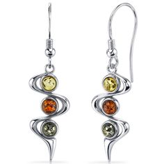 Unravel hidden wonders Intense and earthy, this piece promises an exceptional experience. These classic earrings feature round shape Peora natural Baltic Amber gemstones in .925 sterling silver. Our natural Baltic Amber gemstones are a unique gift from nature. By cutting them in a way that respects the rough's natural radiance, we ignite their inherent intensity and maximize their brilliance to deliver on our signature Peora standard. Handcrafted in pure .925 sterling silver goodness, these earrings have been carefully coated in an elegant rhodium finish. Our artisans are expertly trained in this process which fortifies the earring's strength, shine and brilliance. Main Stone Genuine Baltic Amber Round shape Orange color Metal .925 Sterling Silver 925 stamp, 4.1 grams Sizing Earrings measu Amber Gemstone, Stone Dangle Earrings, Amber Earrings, Classic Earrings, Fashion Jewelry Earrings, Stunning Earrings, Fine Jewellery Earrings, Earrings Sterling Silver, Baltic Amber