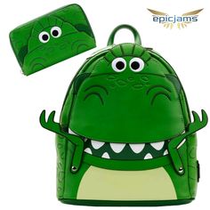 Loungefly Nycc Exclusive - Pixar Toy Story Rex Cosplay Mini Backpack Set Brand New With Tags Size: Mini / Approx. (9" W X 10" H X 4" D) Backpack Features Include Shiny Silver-Colored Metal Hardware, Adjustable Straps, Vegan Leather (Polyurethane), And Applique, Printed, Debossed, Embroidered, And Enamel Charm Details Our Reputation Is Extremely Important, And We Are Devoted To Ensure You Can Buy With Full Confidence Any Questions Feel Free To Contact Us Mini Mochila, Loungefly Bag, Childrens Backpacks, Pixar Toys, Loungefly Disney, Disney Toys, Shiny Silver, Mini Backpack, Toy Story