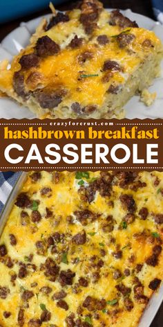 This Hashbrown Breakfast Casserole is the perfect choice for holiday brunch ideas! This cheesy egg casserole is packed with sausage, frozen hash browns, and plenty of cheddar cheese, making it a hearty dish for Christmas morning breakfast that everyone will love! Basic Breakfast Casserole, Breakfast Casserole You Can Make Night Before, Prepare Breakfast Night Before, Easy Night Before Breakfast Ideas, Real Fast Casserole, Ultimate Breakfast Casserole, Breakfast Casserole With Hashbrowns And Sausage, Night Before Breakfast Casserole, Large Group Breakfast Ideas