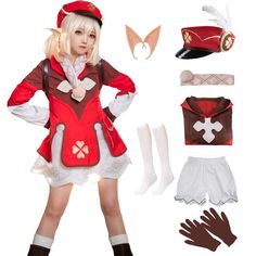 PRICES MAY VARY. 1-All Material: uniform cloth +polyester. Comfortable, soft and durable. 2- Klee Costume Including: dress + pumpkin pants + hat +gloves + ears + scarf. 3- VentiCostume includes: Shirt, Shorts, Hat, Cloak, Stockings, Bowknot, Accessories 4- Hu Tao Including: coat + round neck + waist decoration + hat + pants + socks. 5- KeqingCostume includes:Dress, necklace, hair accessories, waist accessories, oversleeves, gloves, stockings. 6- LisaCostume includes: top + skirt + bottoming lace Epic Outfits, Pumpkin Pants, Characters Cosplay, Waist Accessories, Costume Bags, Outfit Halloween, Hat Decoration, Hu Tao, Lace Pants