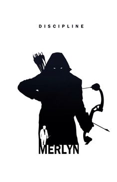 the silhouette of a person with a bow and arrow in their hands, against a white background