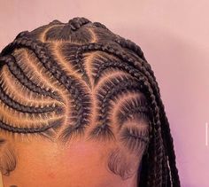 Zig Zag Fulani Braids With Curls, Corn Row Front Box Braids Back, Flat Twist Into Bun, Easy Natural Protective Styles, Strait Back Braids, Star Design Braids, Cornrows On Short Natural Hair, Feedin Braids Straight Back, Corn Rolls Braids Hairstyles Black Women