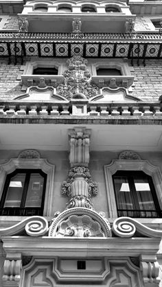 black and white photograph of an ornate building