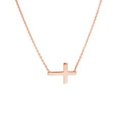 Hold your faith close to you. This mini cross bracelet rests sideways on an adjustable chain, and is crafted in 14K gold. Brand: Oro Di MilanoLength: 18 InchesMillimeter: 0.80mmGauge: 025Closure: Lobster Cross Necklace Sideways, Crucifix Necklace, Cross Necklaces, Mini Cross, 14k Gold Necklace, Small Crosses, Diamond Chain, Cross Bracelet, Cross Jewelry