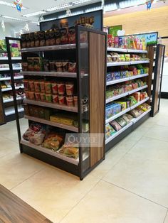 an empty grocery store filled with lots of food