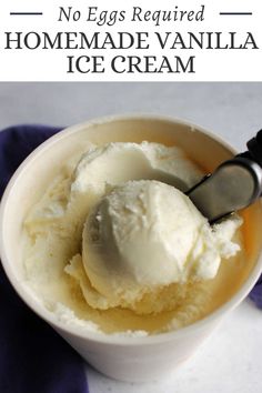 no eggs required homemade vanilla ice cream