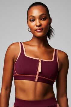 Barrier Scuba Low Impact Bra Fabletics red female Activewear >> Womens >> Sports Bras >> Low Impact regular Everyday Front Closure/Molded Bra Cups Female Activewear, Scuba Fabric, Womens Sports, Bra Cups, Photo Colour, Sports Bras, Model Photos, Active Wear For Women, Workout Clothes