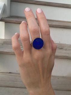 SUAI Lapis Tranche Ring Julie Cohn Design, Lapis Stone, Lapis Lazuli Jewelry, Lapis Lazuli Earrings, Unusual Rings, Lapis Ring, Bold Rings, Lapis Lazuli Ring, Gem Ring