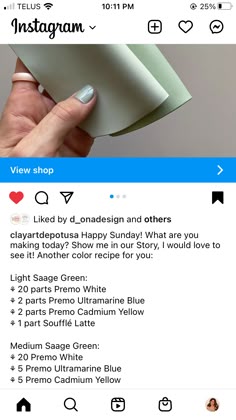 the instagram page on instagram com shows an image of someone's hand holding something