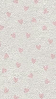 pink hearts on white paper background